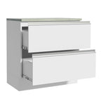 Balcão de Cozinha 80 x 60 cm 2 Gavetas (Com Tampo) Branco Glamy Madesa