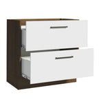 Balcão de Cozinha 80 x 60 cm 2 Gavetas (Sem Tampo) Rustic/Branco Agata Madesa