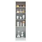 Paneleiro Madesa Agata 60 x 60 cm 3 Portas Branco/Preto