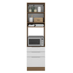 Torre Quente Madesa Stella 60 x 60 cm 1 Porta 3 Gavetas Rustic/Branco