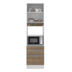 Torre Quente Madesa Glamy 60 x 60 cm 1 Porta 3 Gavetas Branco/Rustic