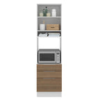 Torre Quente Madesa Stella 60 x 60 cm 1 Porta 3 Gavetas Branco/Rustic