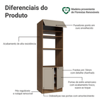 Torre Quente 70 x 60 cm 3 Portas Rustic/Crema Vik Madesa