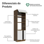 Torre Quente 70 x 60 cm 3 Portas Rustic/Branco Veludo Lux Madesa