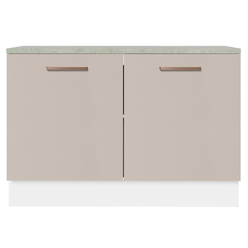 Balcão Cozinha 2 Portas (Com Tampo) Branco/Crema Agata Madesa