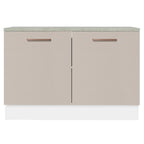Balcão Cozinha 2 Portas (Com Tampo) Branco/Crema Agata Madesa