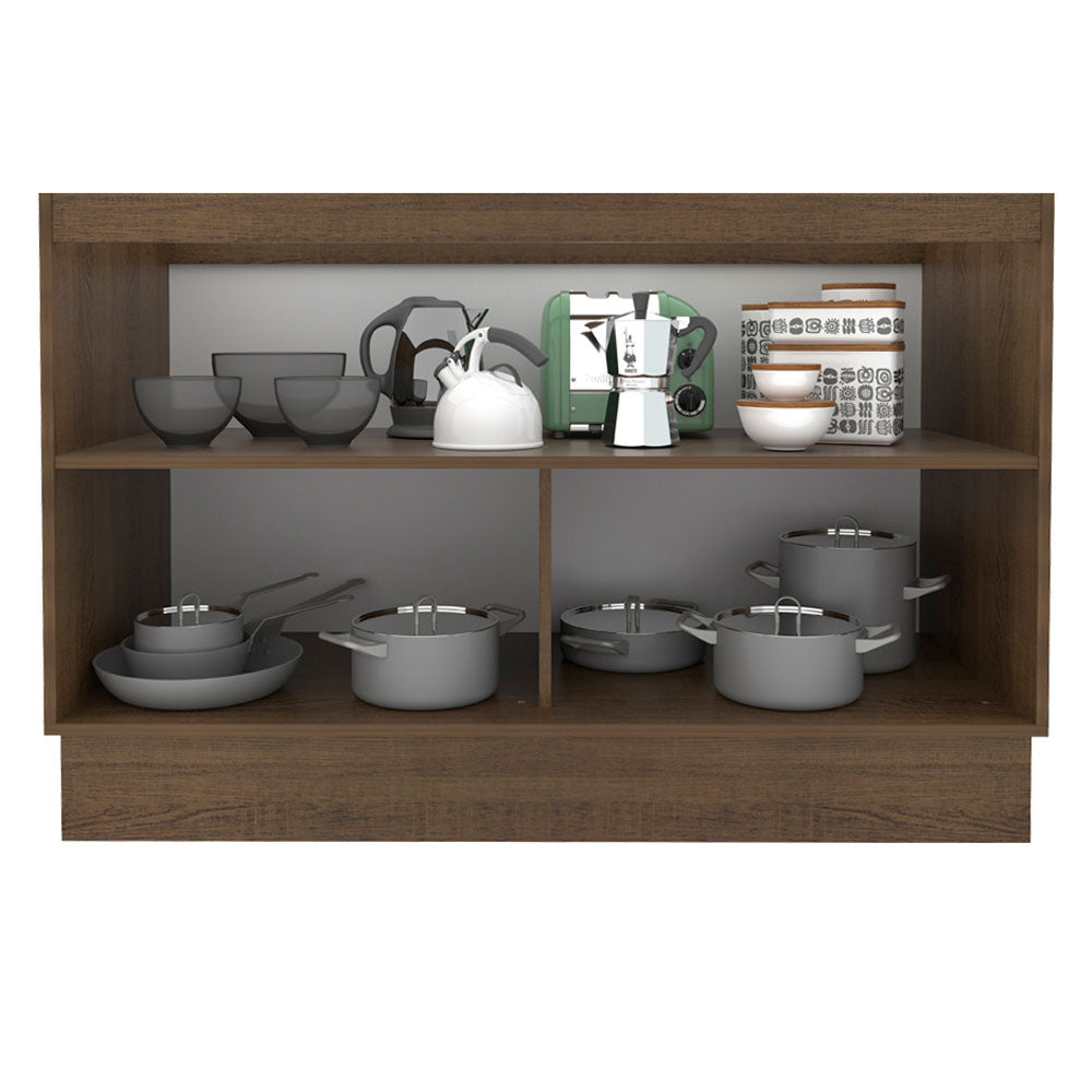 Balcão Gabinete de Pia Madesa Glamy 120 cm 2 Portas (Sem Tampo e Pia) Rustic