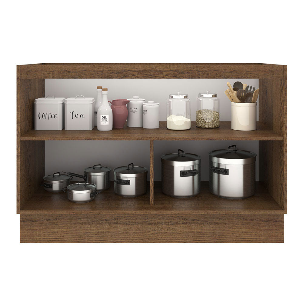 Balcão de Pia Madesa Agata 2 Portas Rustic/Branco