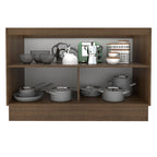 Balcão Gabinete de Pia Madesa Glamy 120 cm 2 Portas (Sem Tampo e Pia) Rustic/Branco