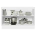 Balcão Gabinete de Pia 100% MDF 120 cm 2 Portas Branco/Preto Acordes Madesa