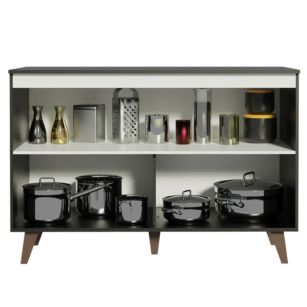 Balcão Gabinete de Pia Madesa Reims 2 Portas Preto