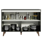 Balcão Gabinete de Pia Madesa Reims 2 Portas Preto