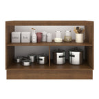 Balcão Gabinete de Pia Madesa Agata 2 Portas (Sem Tampo e Pia) Rustic/Cinza