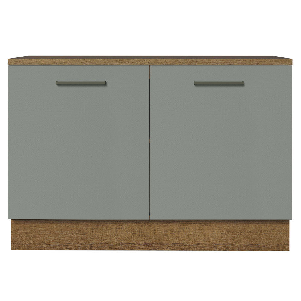 Balcão Cozinha 2 Portas (Com Tampo) Rustic/Cinza Agata Madesa