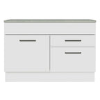 Balcão Cozinha 1 Porta e 2 Gavetas (Com Tampo) Branco Agata Madesa