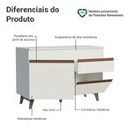 Balcão Gabinete de Pia Madesa Reims 2 Portas e 1 Gaveta Branco