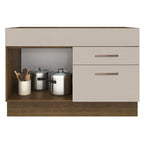 Balcão Gabinete de Pia 1 Porta e 2 Gavetas Rustic/Crema Agata Madesa