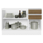 Balcão Gabinete de Pia Madesa Acordes 100% MDF 120 cm 3 Portas e 2 Gavetas Branco/Rustic