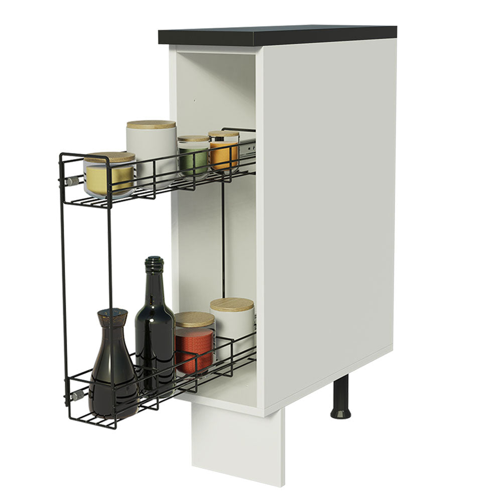 Balcão Porta-Temperos Madesa Acordes 100% MDF 20 cm (Com Tampo) Branco