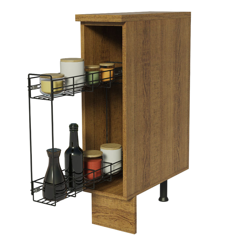 Balcão Porta-Temperos 20 cm (Com Tampo) para Cozinhas Rustic Madesa