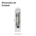 Balcão Porta-Temperos 20 cm 1 Porta (Sem Tampo) Branco/Verde Vik Madesa