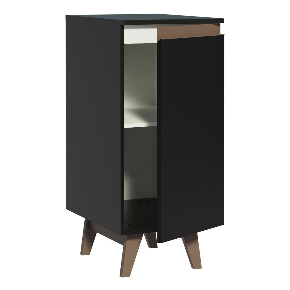 Balcão Madesa Reims 35 cm 1 Porta Preto