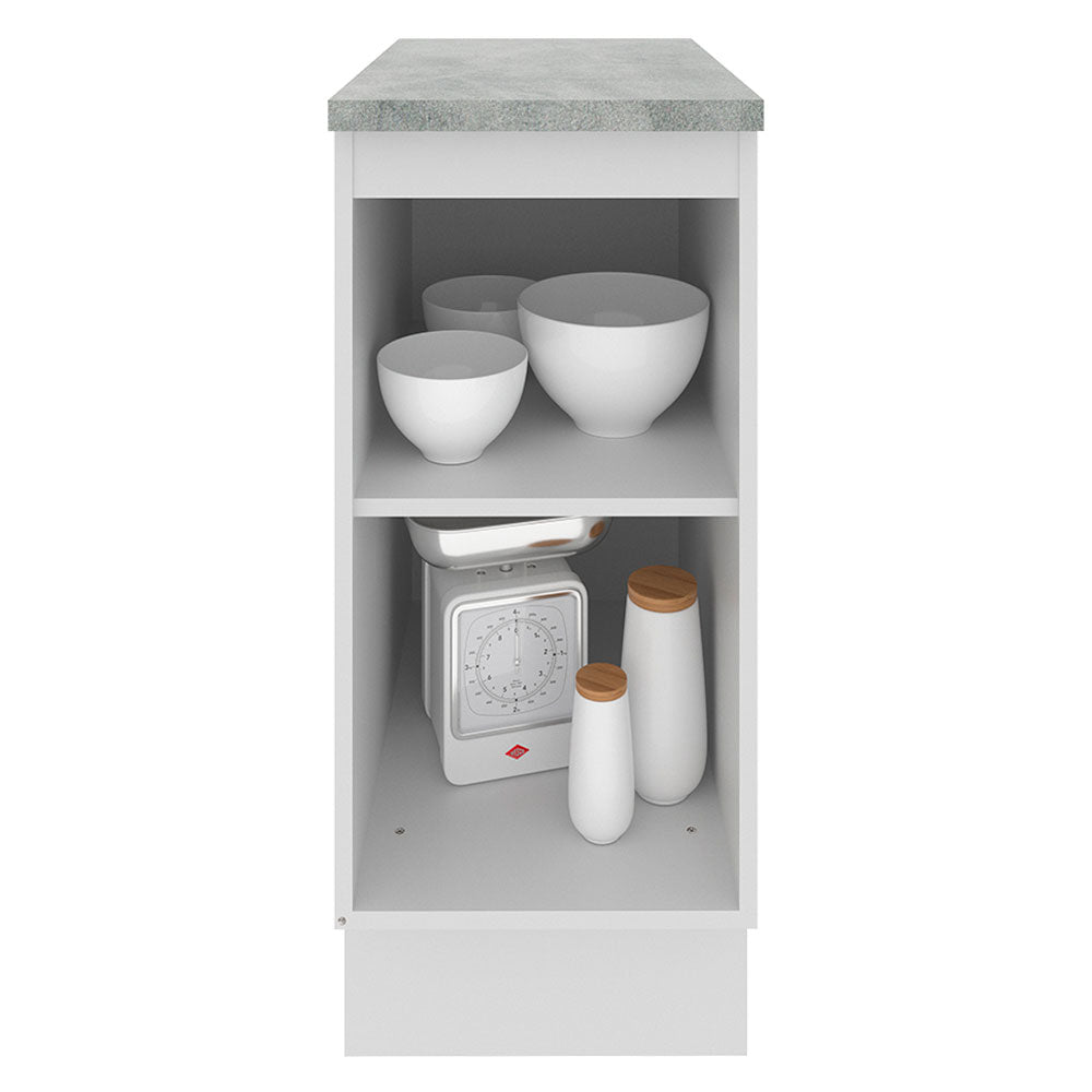 Balcão Madesa Stella 35 cm 1 Porta Branco/Rustic