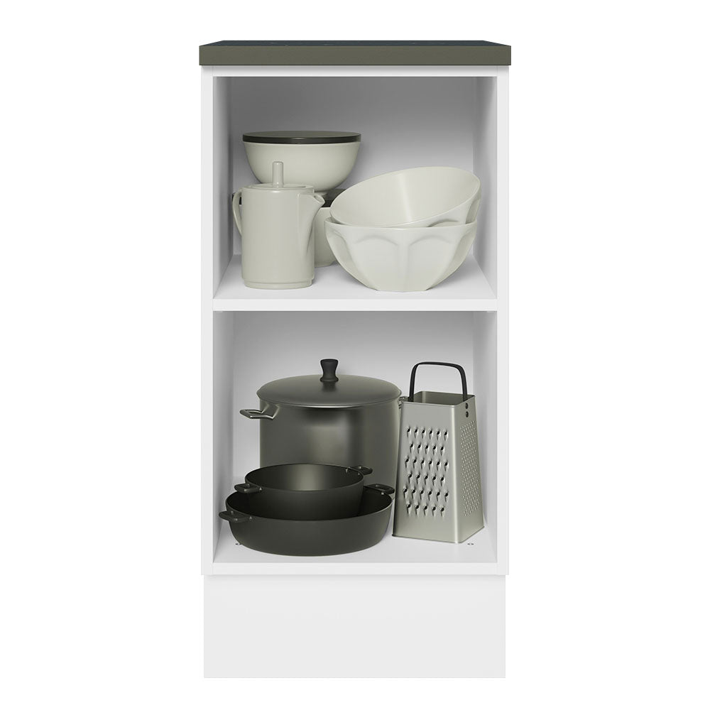 Balcão Madesa Acordes 100% MDF 40 cm 1 Porta Branco Brilho