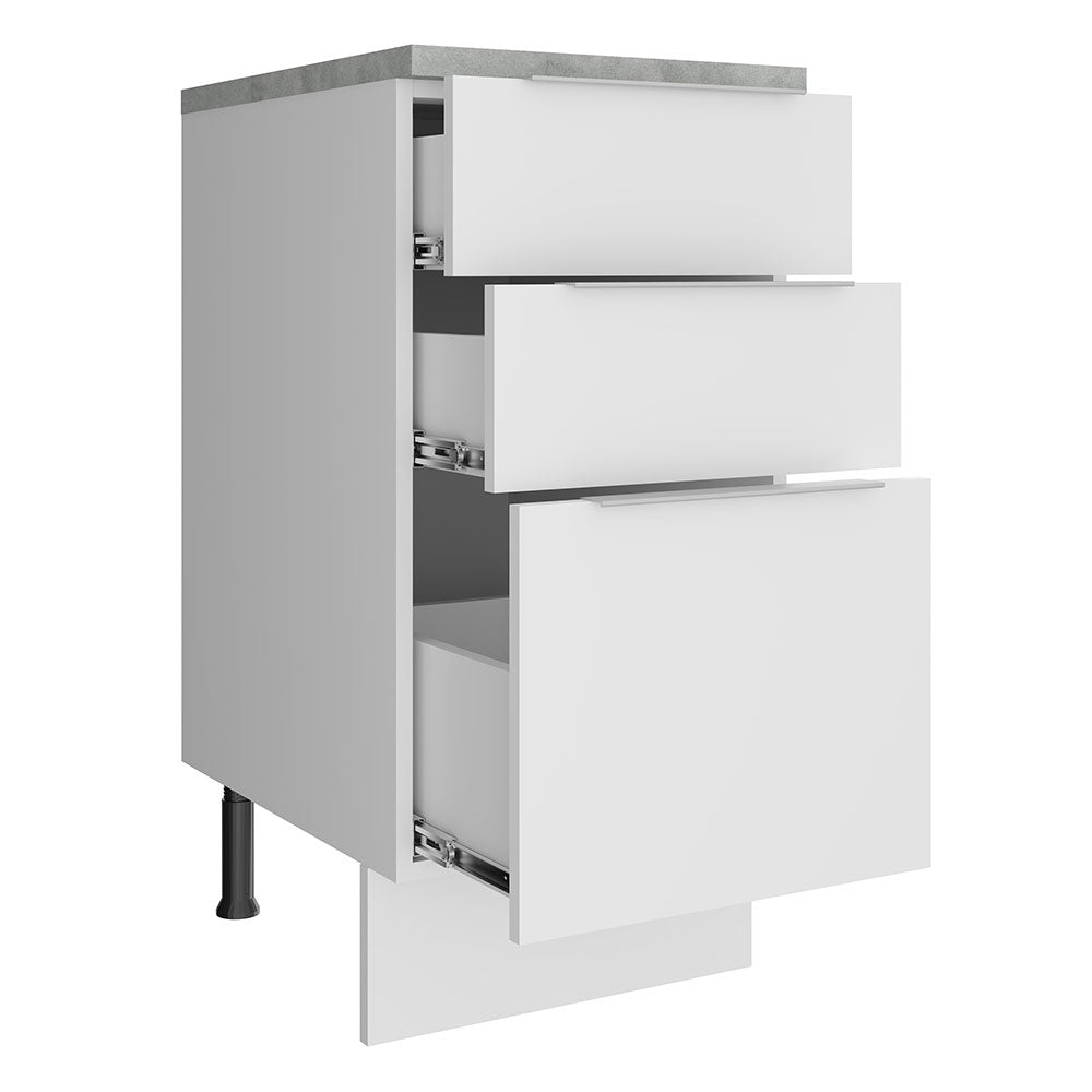 Balcão Madesa Stella 40 cm 3 Gavetas Branco