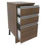 Balcão Madesa Glamy 40 cm 3 Gavetas Rustic