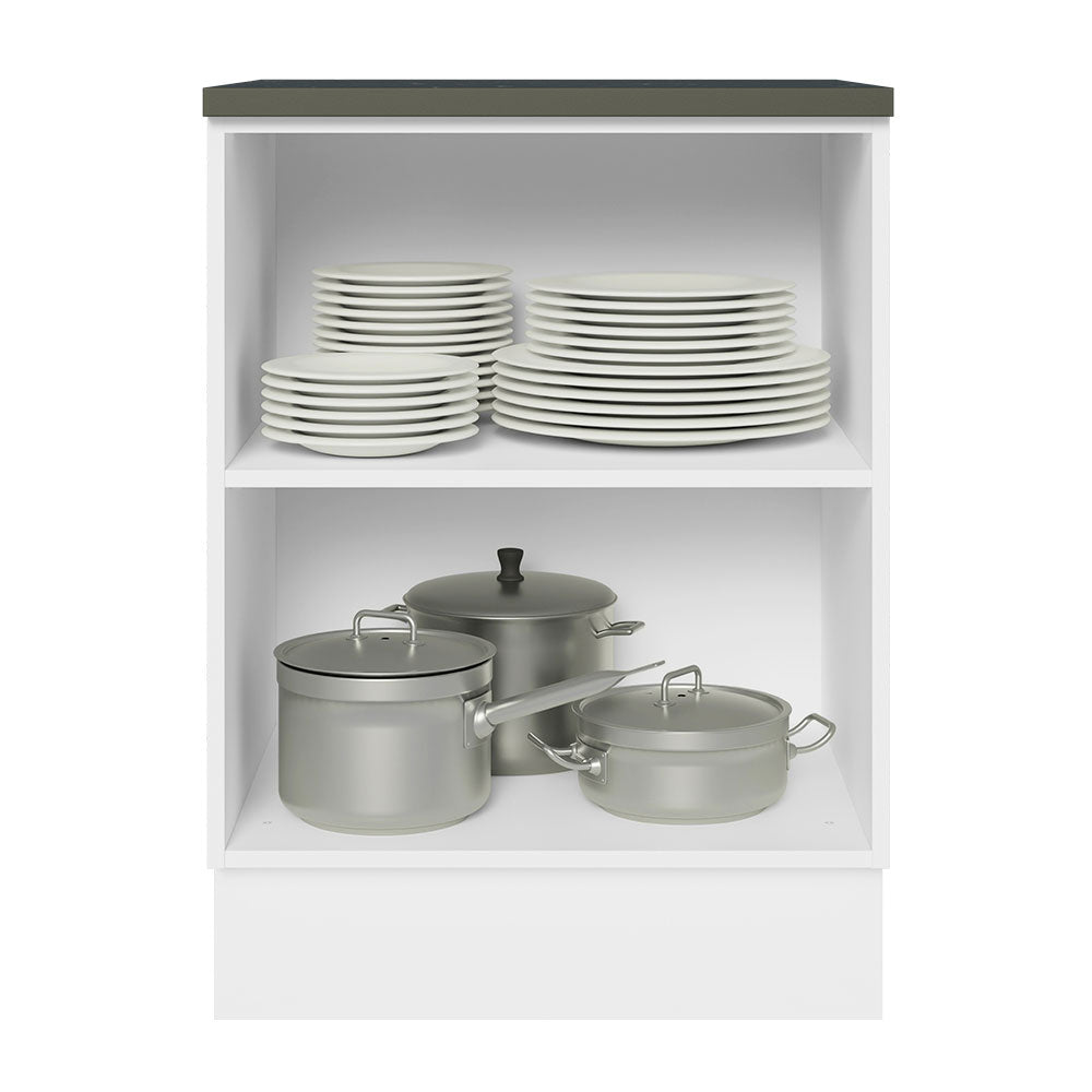 Balcão Madesa Acordes 100% MDF 60 cm 1 Porta Frente Branco Brilho