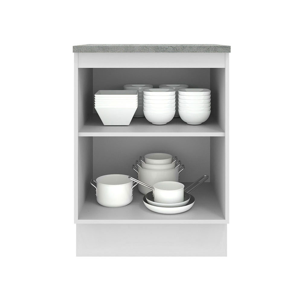 Balcão 60 cm 1 Porta Branco/Crema Agata Madesa