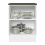 Balcão Madesa Acordes 100% MDF 60 cm 1 Porta Branco/Rustic