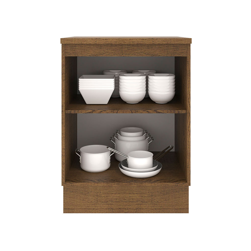 Balcão Madesa Agata 60 cm 1 Porta Rustic/Branco