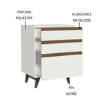 Balcão Madesa Reims 60 cm 3 Gavetas Branco