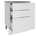 Balcão Madesa Stella 60 cm 3 Gavetas Branco