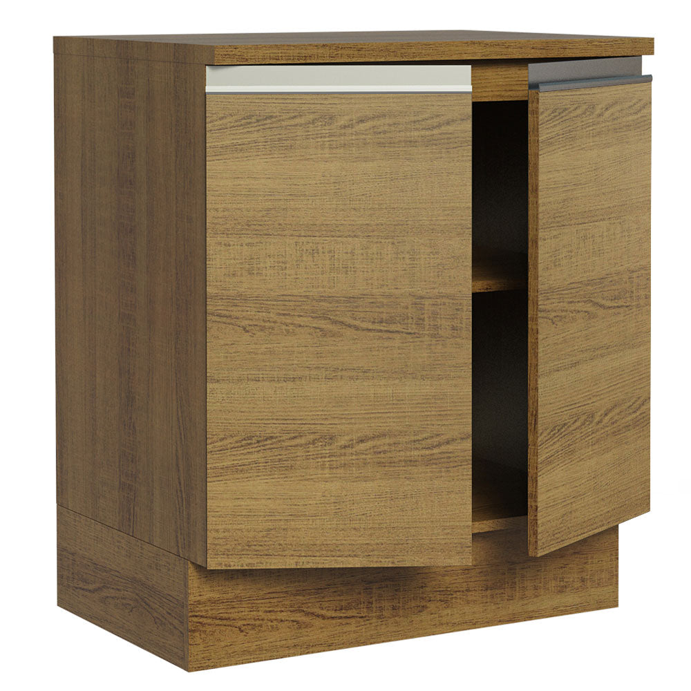 Balcão de Cozinha Madesa Glamy 70 cm 2 Portas Rustic
