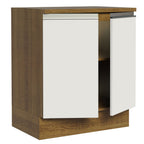 Balcão de Cozinha Madesa Glamy 70 cm 2 Portas Rustic/Branco
