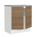 Balcão de Cozinha Madesa Stella 70 cm 2 Portas Branco/Rustic