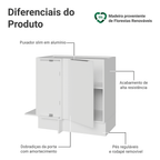 Balcão de Canto 1 Porta (Sem Tampo) Branco Stella Madesa
