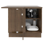 Balcão de Canto Madesa Glamy 1 Porta Rustic/Preto