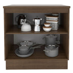 Balcão Madesa Stella 80 cm 2 Portas Rustic/Branco