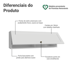 Armário Aéreo 100 cm 1 Porta Basculante Branco Vik Madesa