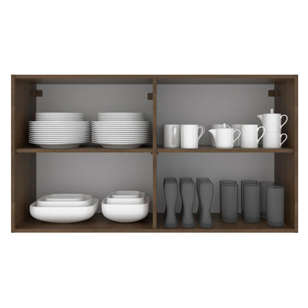 Armário Aéreo Madesa Glamy 120 cm 2 Portas Rustic
