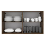 Armário Aéreo Madesa Glamy 120 cm 2 Portas Rustic