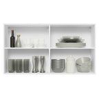 Armário Aéreo 100% MDF 120 cm 2 Portas Branco/Preto Acordes Madesa