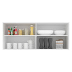 Armário Aéreo Madesa 2 Portas de Correr de Vidro para Cozinhas Glamy, Lux e Reims Branco