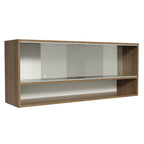 Armário Aéreo 120cm 2 Portas Correr Vidro Pontilhado 1 Nicho Rustic para Cozinhas Glamy, Lux e Reims Madesa