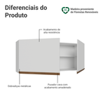 Armário Aéreo de Cozinha com 2 Portas 120 cm Branco Pieta Madesa
