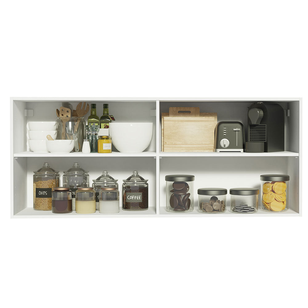 Armário Aéreo Madesa Reims 120 x 50 cm 2 Portas Branco